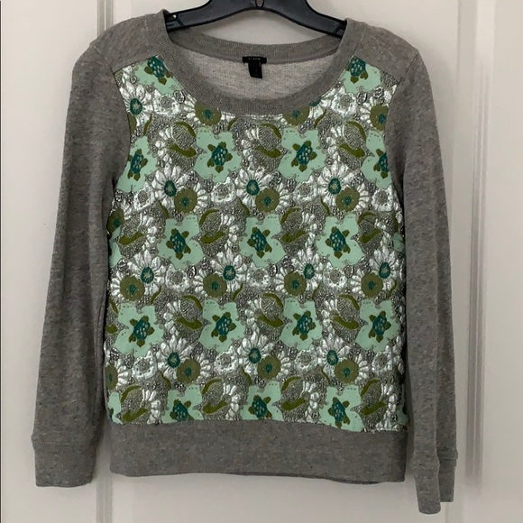 SALE!!J. CREW SHIMMERY APPLIQUÉ SWEATSHIRT - Picture 2 of 13